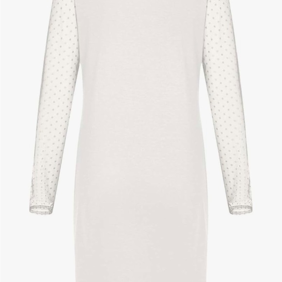 Sheer Long Sleeve White Dress size S - Picture 5 of 7